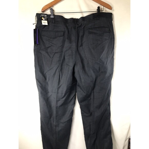 NWT Apt.9 dress Pants men 40x32 Flat front zip closure stripe grey - Picture 6 of 6